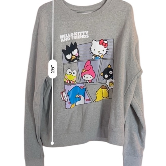 Sanrio hello kitty and friends Cotton Blend Long Sleeve Sweatshirt size XL - Picture 6 of 6